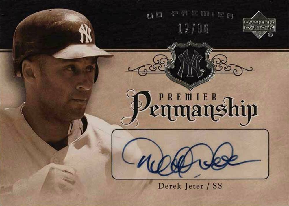 2007 Upper Deck Premier Penmanship Autograph Derek Jeter #PENDJ Baseball Card