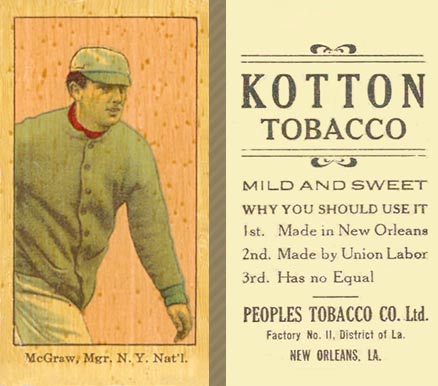 1911 Kotton John McGraw # Baseball Card