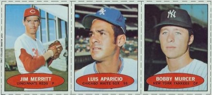 1971 Bazooka No Number Merritt/Aparicio/Murcer # Baseball Card