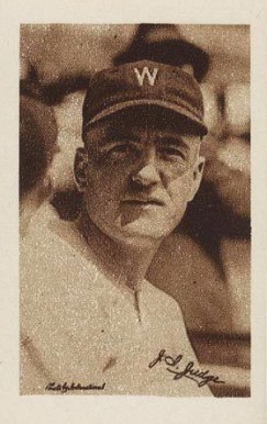 1923 Willard Chocolate J.I. Judge # Baseball Card