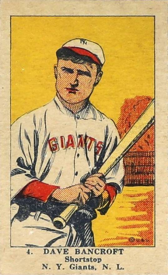 1923 Strip Card Dave Bancroft #4 Baseball Card