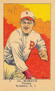 1923 Strip Card Al Mamaux #2 Baseball Card