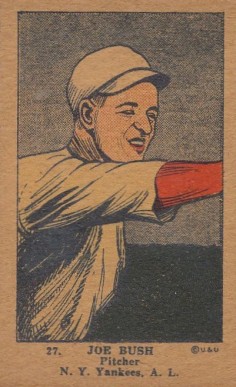 1923 Strip Card Joe Bush #27 Baseball Card