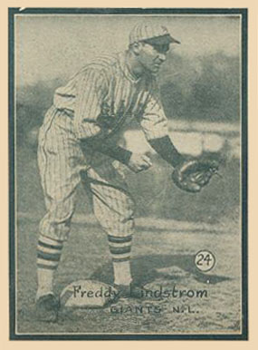 1931 Strip Card Hand Cut Freddie Lindstrom #24 Baseball Card