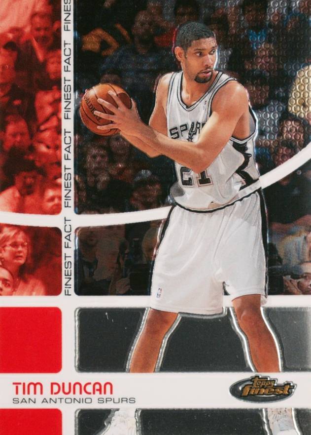 2005 Finest Fact Tim Duncan #FF25 Basketball Card