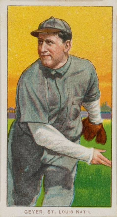 1909 White Borders Hindu-Red Geyer, St. Louis Nat'L #187 Baseball Card