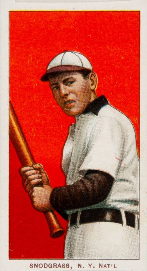 1909 White Borders Cycle 350 Snodgrass, N.Y. Nat'L #453 Baseball Card