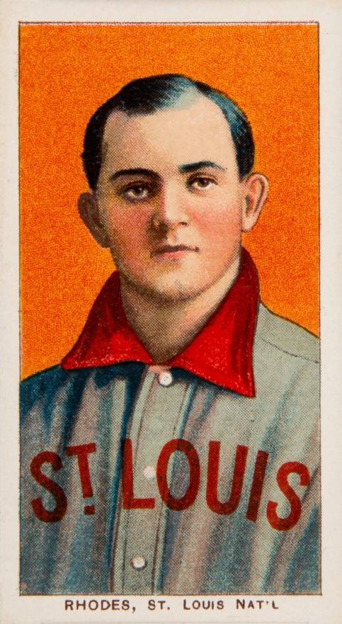 1909 White Borders Cycle 350 Rhodes, St. Louis Nat'L #411 Baseball Card