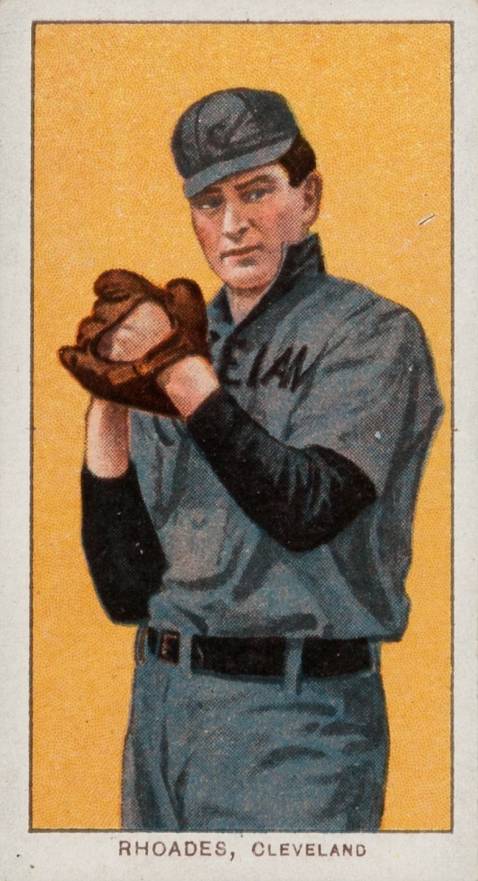 1909 White Borders Cycle 350 Rhoades, Cleveland #409 Baseball Card