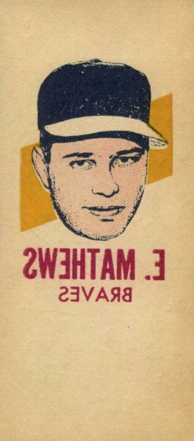 1964 Topps Photo Tattoos Eddie Mathews # Baseball Card