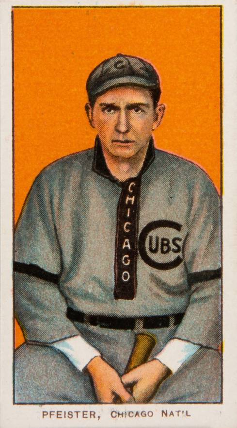 1909 White Borders Carolina Brights Pfeister, Chicago Nat'L #389 Baseball Card