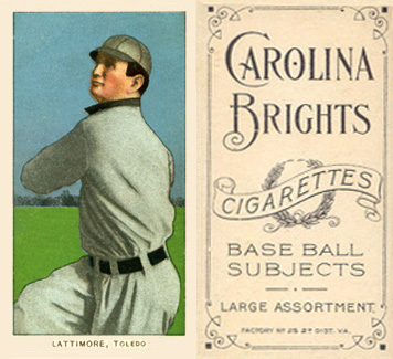 1909 White Borders Carolina Brights Lattimore, Toledo #277 Baseball Card