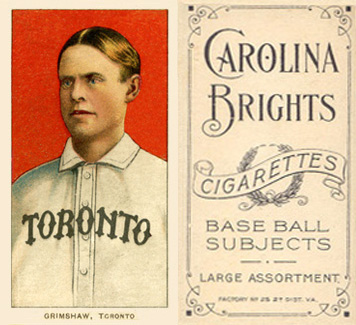 1909 White Borders Carolina Brights Grimshaw, Toronto #197 Baseball Card