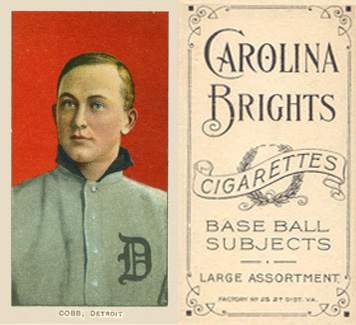 1909 White Borders Carolina Brights Cobb, Detroit #96 Baseball Card