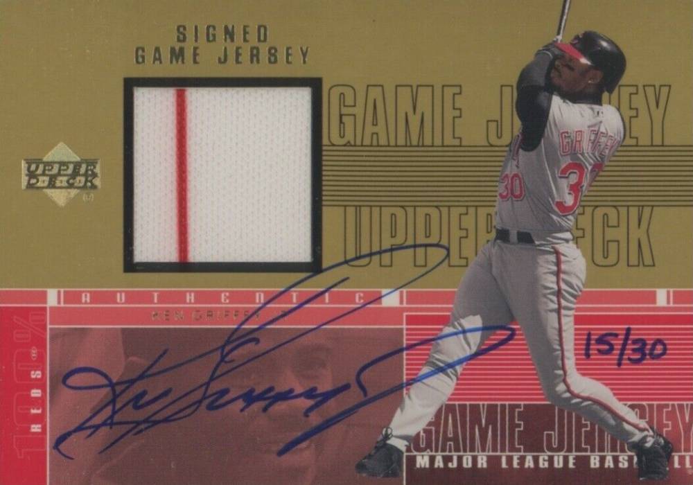 2001 Upper Deck Game Jersey Ken Griffey Jr. #H-KG Baseball Card