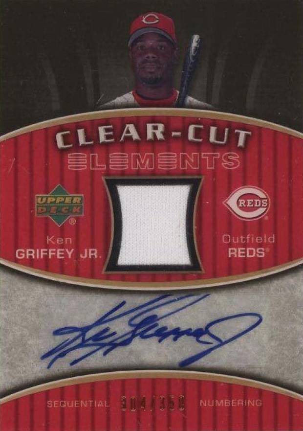 2007 Elements Clear-Cut Elements Ken Griffey Jr. #CCEGR Baseball Card