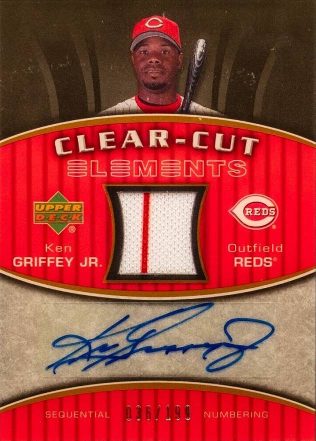 2007 Elements Clear-Cut Elements Ken Griffey Jr. #CCEGR Baseball Card