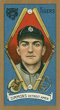 1911 Gold Borders Hindu Hack Simmons #186 Baseball Card