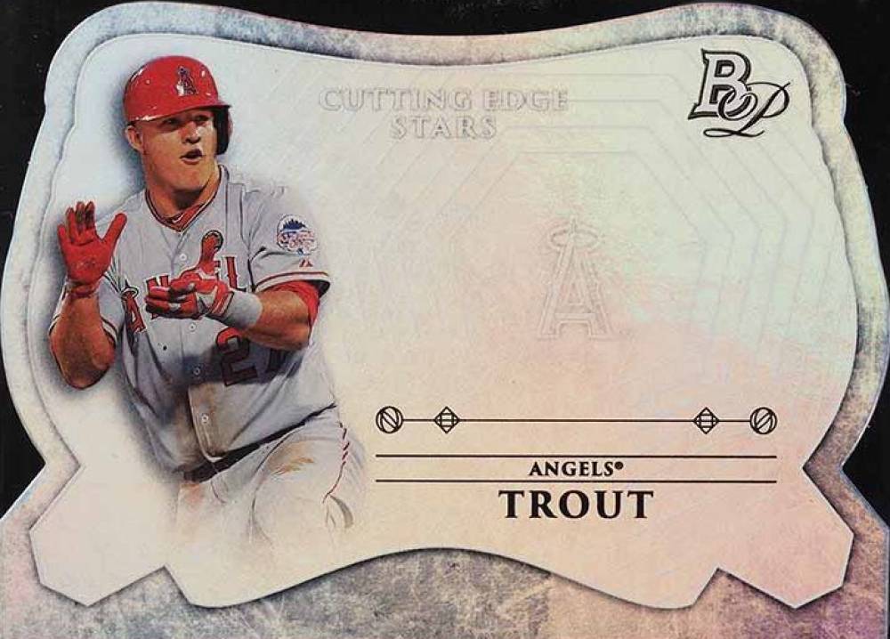 2014 Bowman Platinum Cutting Edge Stars  Mike Trout #MTR Baseball Card