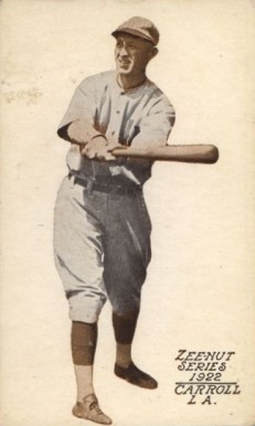 1922 Zeenut  Dixie Carroll # Baseball Card