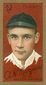 1911 Gold Borders Hindu Rube Marquard #132 Baseball Card