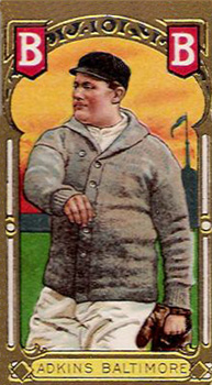 1911 Gold Borders Drum Doc Adkins #2 Baseball Card