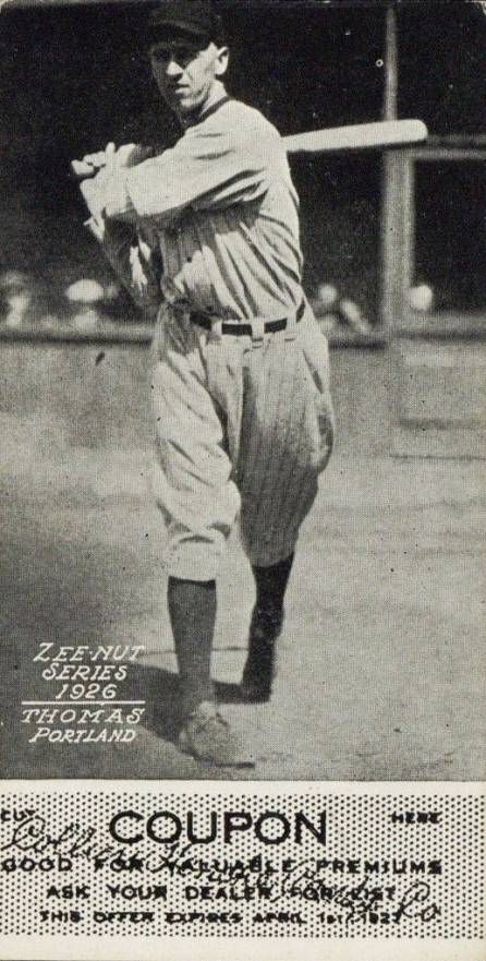 1926 Zeenut Thomas # Baseball Card