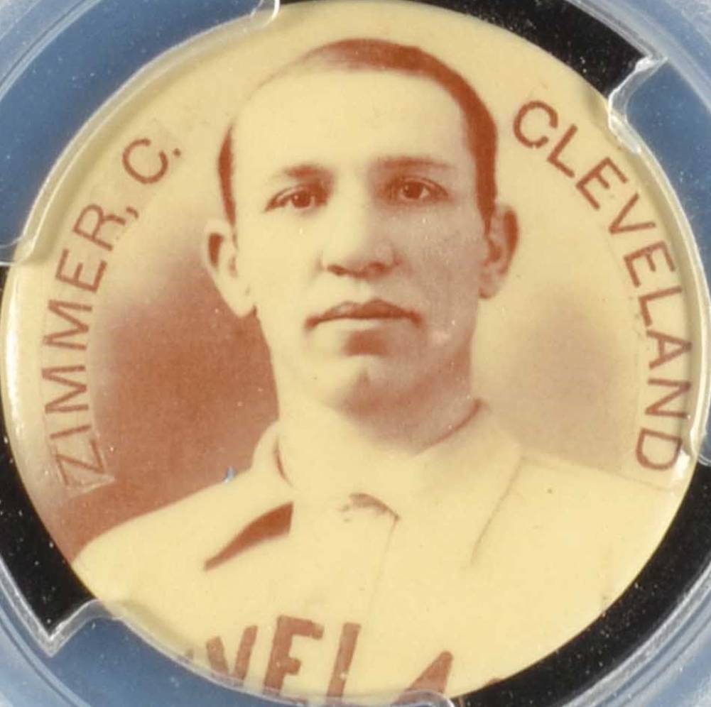 1898 Cameo Pepsin Gum Pins Chief Zimmer (Cleveland) # Baseball Card