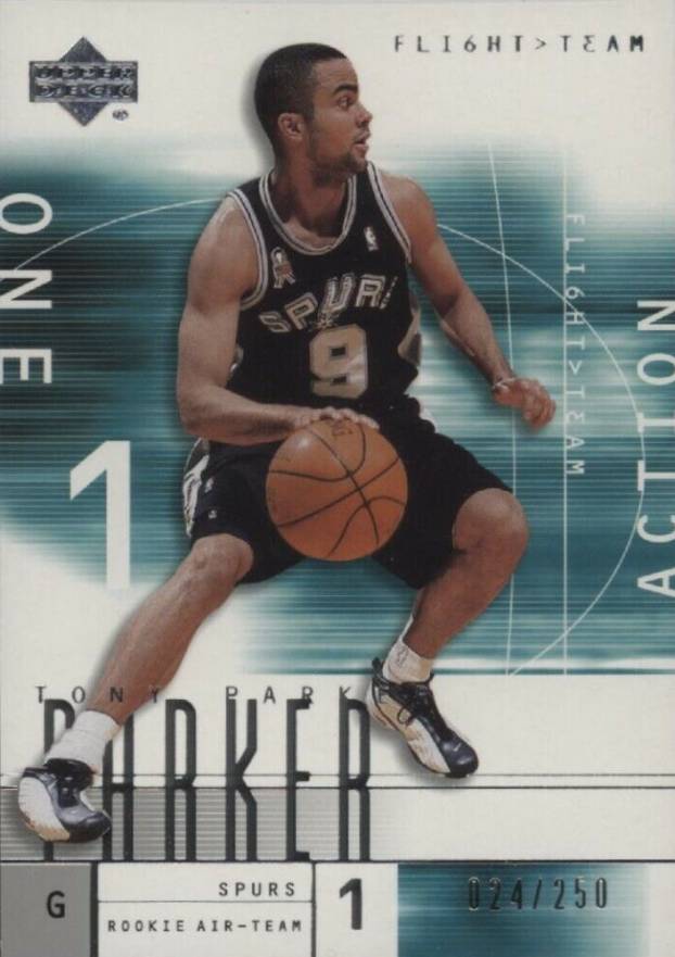 2001 Upper Deck Flight Team Tony Parker #136 Basketball Card