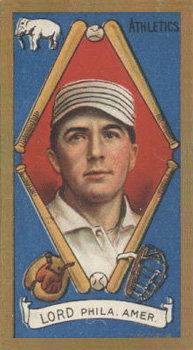 1911 Gold Borders Broadleaf Back Bris Lord #127 Baseball Card