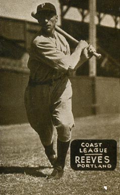 1933 Zeenut Pacific Coast League Sepia Reeves # Baseball Card