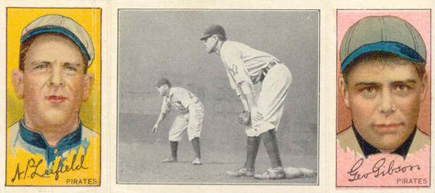 1912 Hassan Triple Folders Chase guarding 1st # Baseball Card