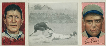 1912 Hassan Triple Folders Chase Dives into Third # Baseball Card