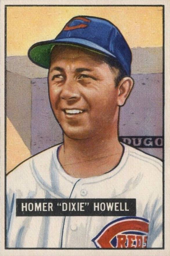 1951 Bowman Homer "Dixie" Howell #252 Baseball Card