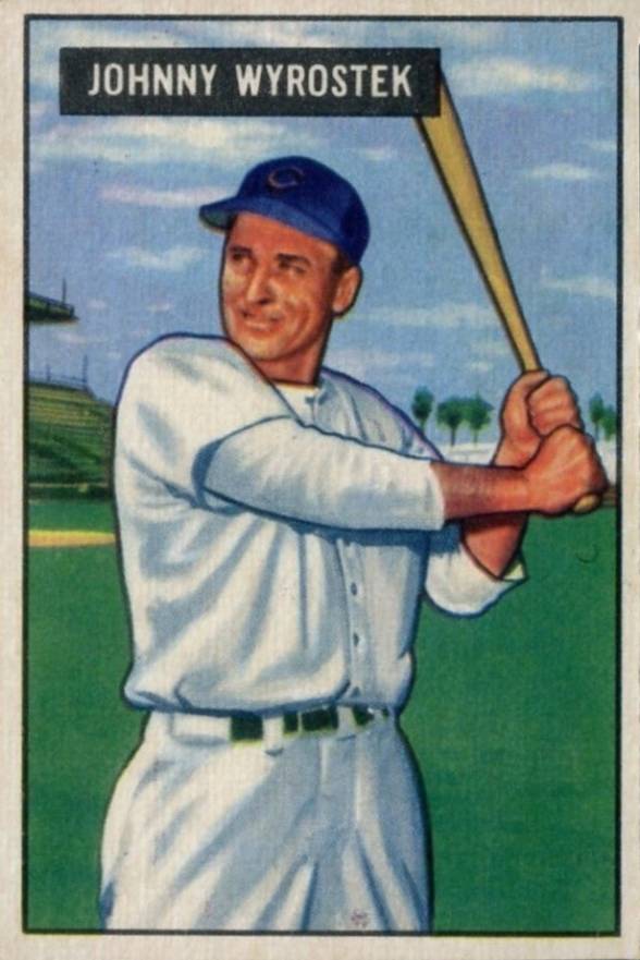 1951 Bowman Johnny Wyrostek #107 Baseball Card