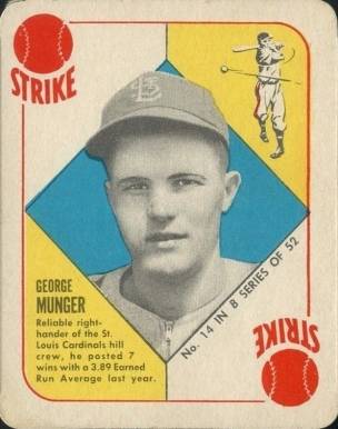 1951 Topps Blue Backs Red Munger #14 Baseball Card