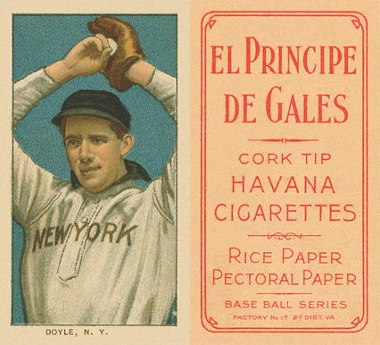 1909 White Borders El Principe De Gales Joe Doyle, N.Y. #148 Baseball Card