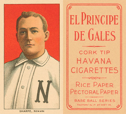 1909 White Borders El Principe De Gales Sharpe, Newark #438 Baseball Card