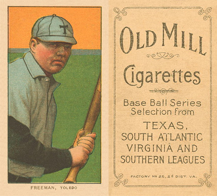 1909 White Borders Old Mill Freeman, Toledo #179 Baseball Card