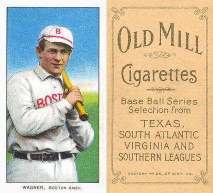 1909 White Borders Old Mill Wagner, Boston Amer. #495 Baseball Card