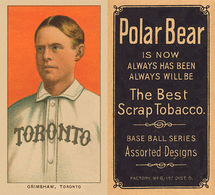 1909 White Borders Polar Bear Grimshaw, Toronto #197 Baseball Card