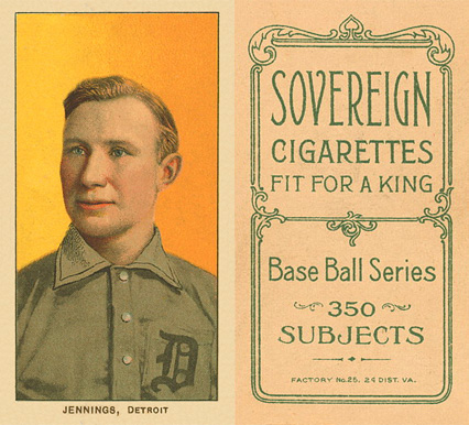 1909 White Borders Sovereign Jennings, Detroit #234 Baseball Card