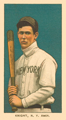 1909 White Borders Ghosts, Miscuts, Proofs, Blank Backs & Oddities Knight, N.Y. Amer. #261 Baseball Card