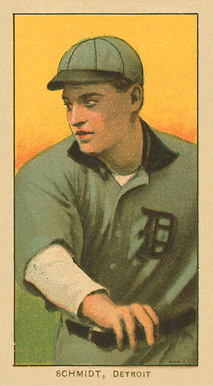 1909 White Borders Ghosts, Miscuts, Proofs, Blank Backs & Oddities Schmidt, Detroit #428 Baseball Card