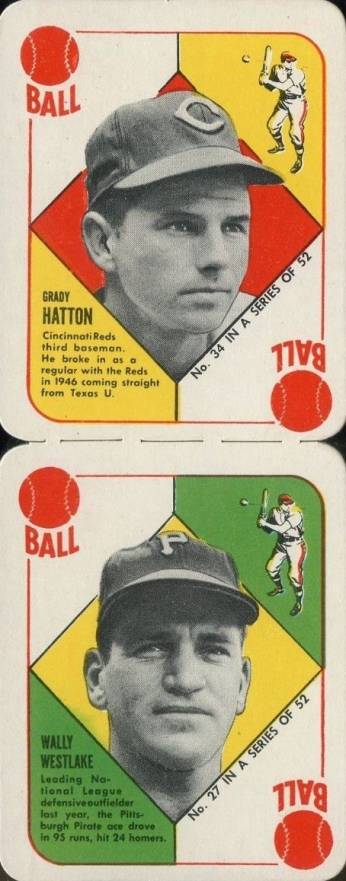 1951 Topps Red Backs Hatton/Westlake #34/27 Baseball Card