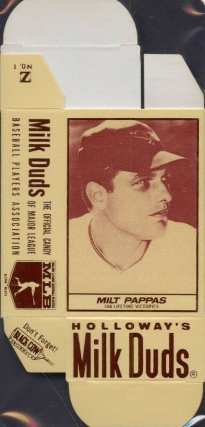 1971 Milk Duds Complete Box Milt Pappas #19 Baseball Card