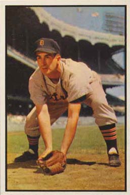 1953 Bowman Color Johnny Pesky #134 Baseball Card