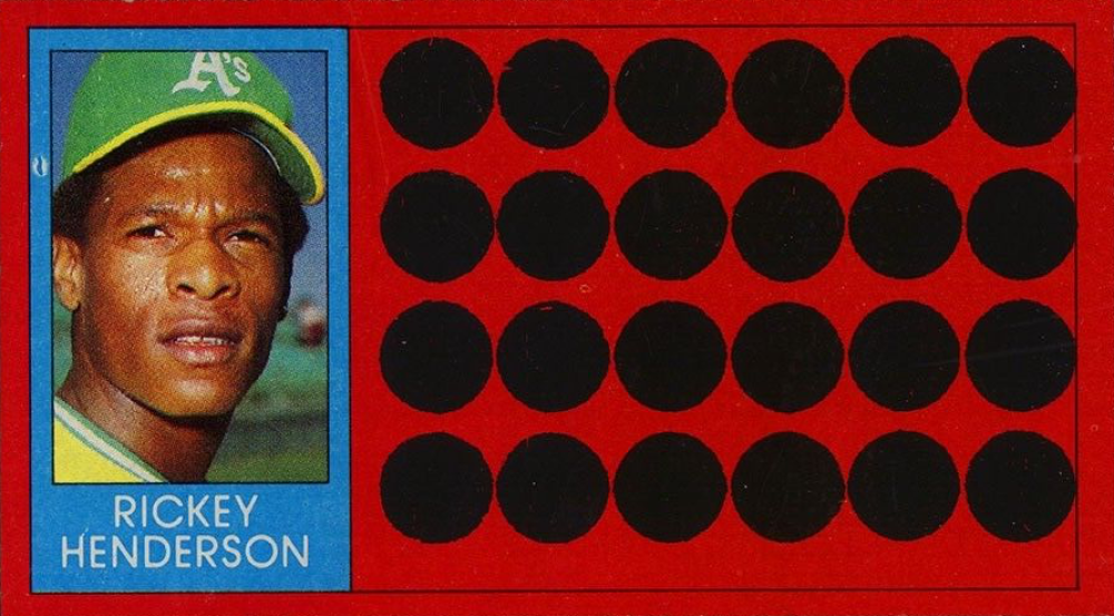 1981 Topps Scratch-Offs Rickey Henderson #39 Baseball Card