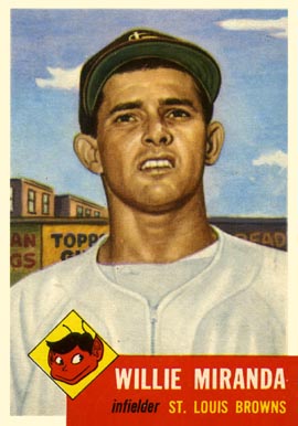 1953 Topps Willie Miranda #278 Baseball Card