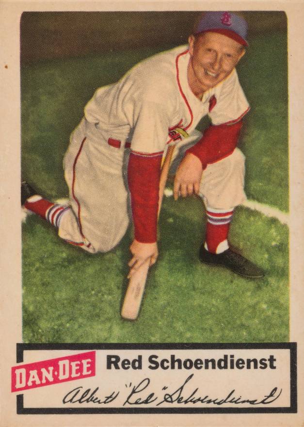 1954 Dan-Dee Potato Chips Red Schoendienst # Baseball Card